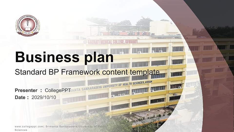 Srimanta Sankaradeva University of Health Sciences Competition/Entrepreneurship Contest PPT Template16:9 ratio PPT effect preview image
