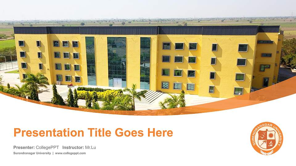 Surendranagar University Course/Courseware Creation PPT Template16:9 ratio PPT effect preview image
