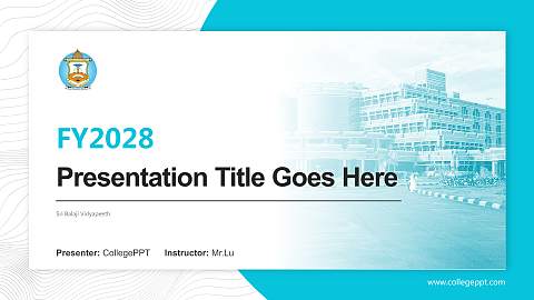 Sri Balaji Vidyapeeth Academic Presentation/Research Findings Report PPT Template