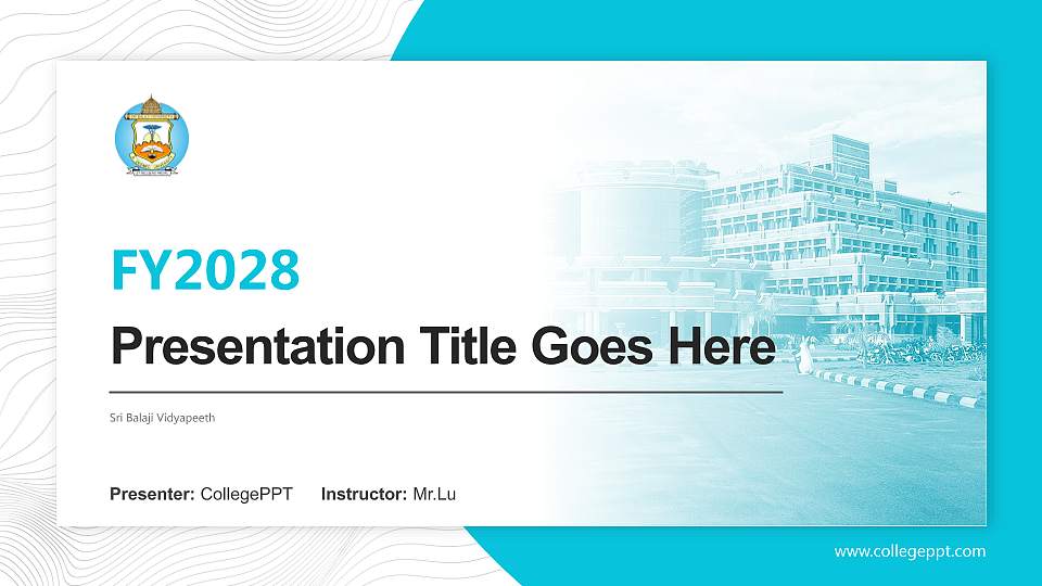 Sri Balaji Vidyapeeth Academic Presentation/Research Findings Report PPT Template16:9 ratio PPT effect preview image