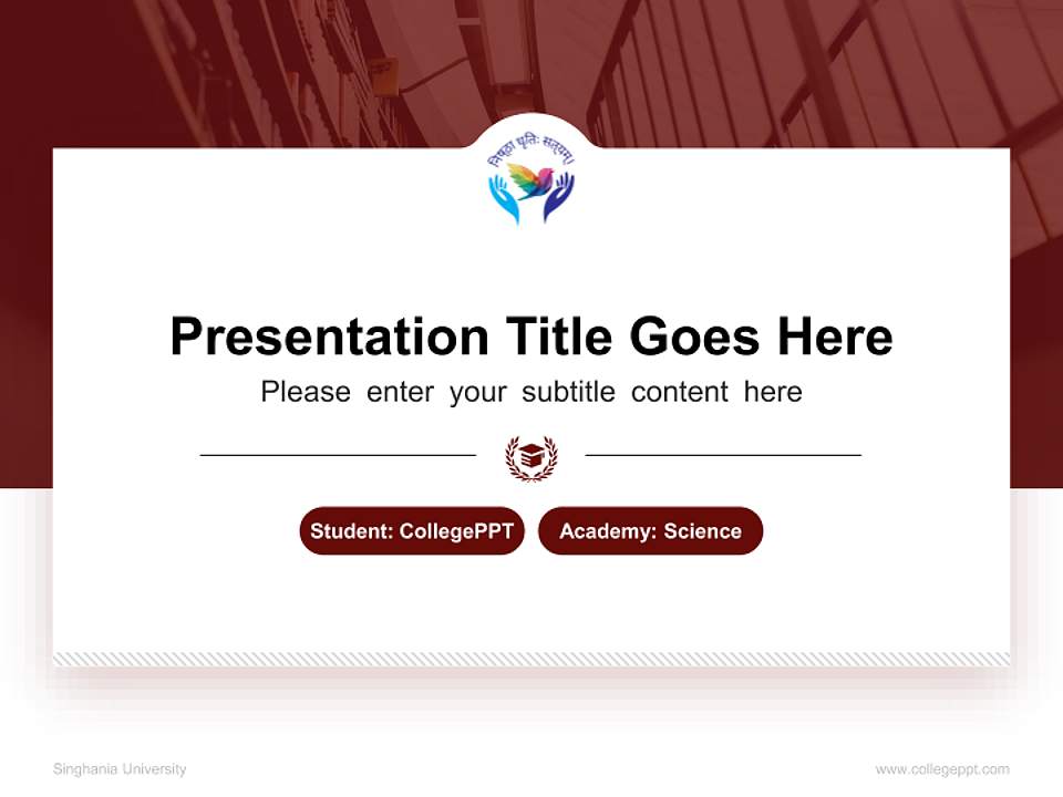 Singhania University National Scholarship Defense PPT Template4:3 ratio PPT effect preview image4
