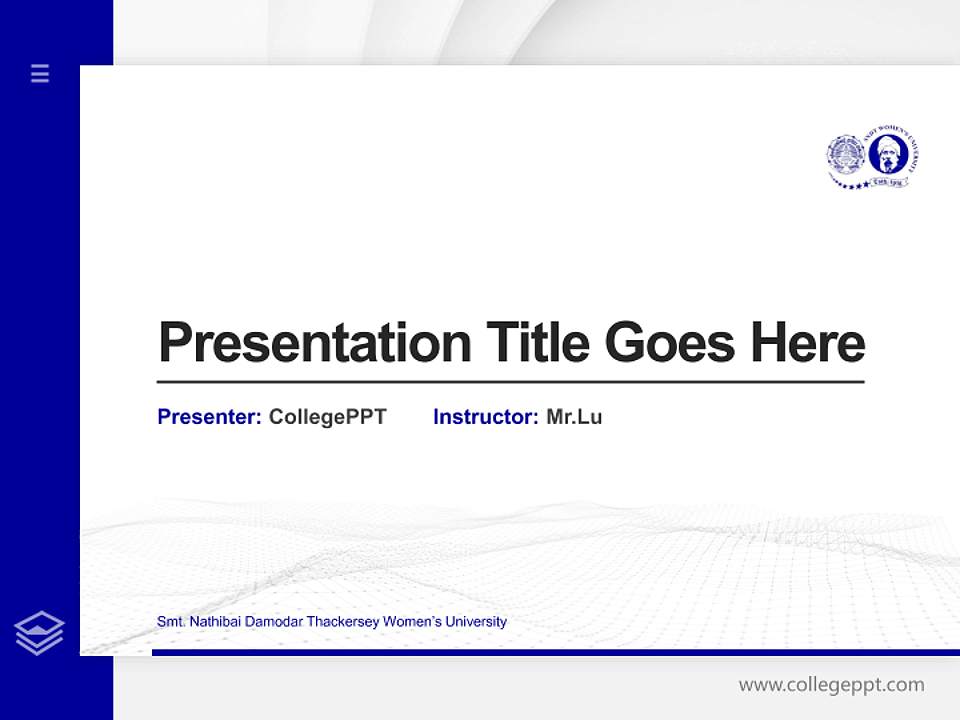 Smt. Nathibai Damodar Thackersey Women’s University Thesis Proposal/Graduation Defense PPT Template4:3 ratio PPT effect preview image5