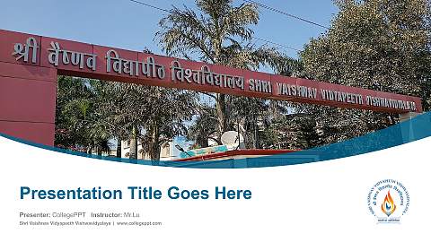 Shri Vaishnav Vidyapeeth Vishwavidyalaya Course/Courseware Creation PPT Template