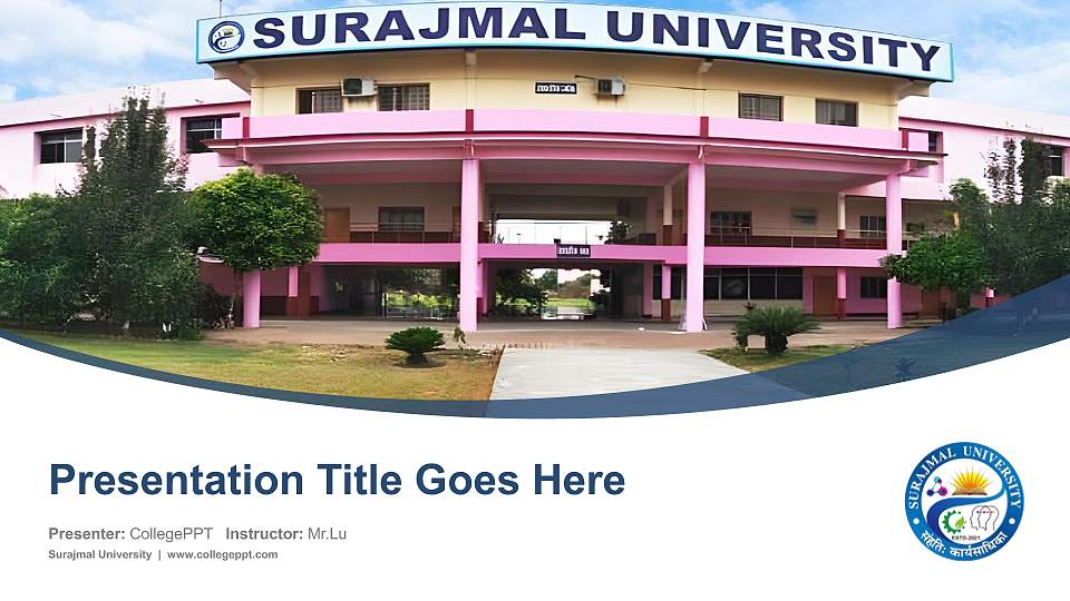 Surajmal University Course/Courseware Creation PPT Template16:9 ratio PPT effect preview image
