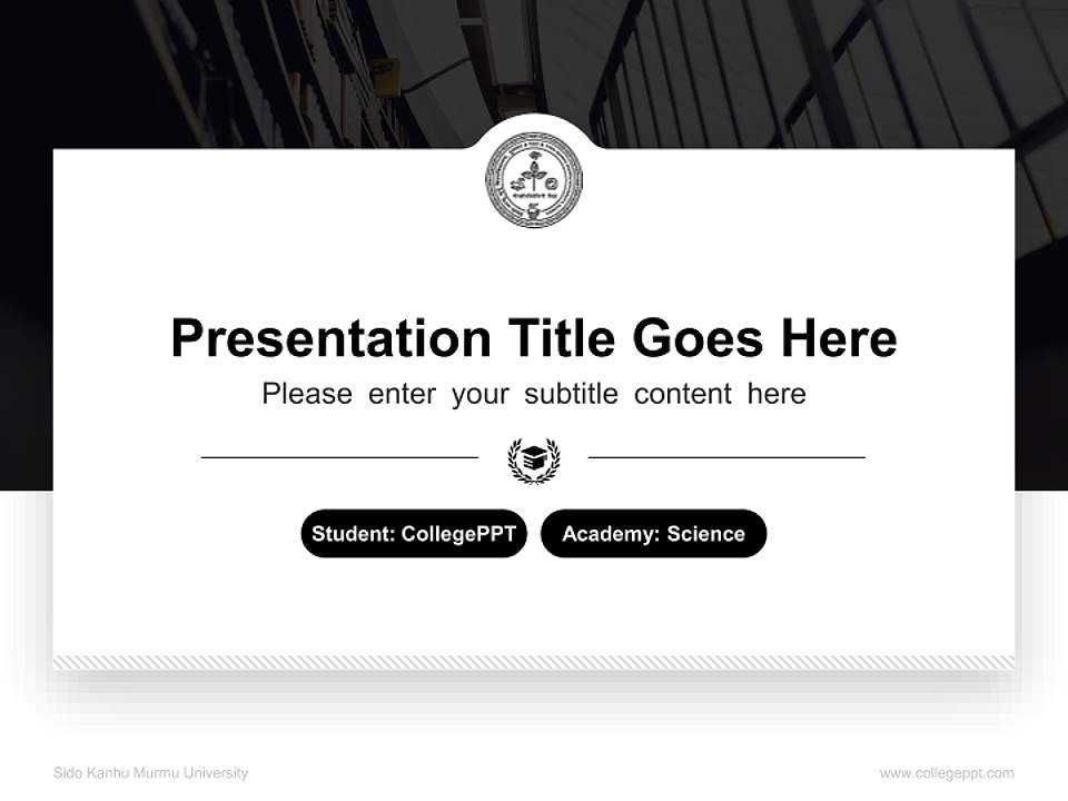 Sido Kanhu Murmu University National Scholarship Defense PPT Template4:3 ratio PPT effect preview image4