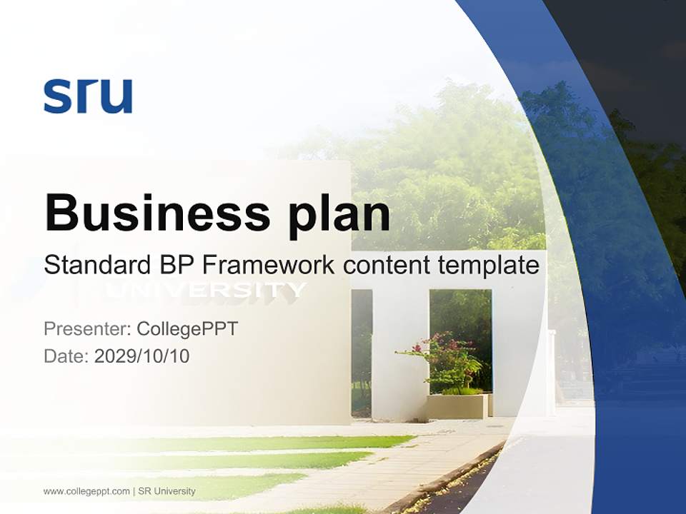 SR University Competition/Entrepreneurship Contest PPT Template4:3 ratio PPT effect preview image9