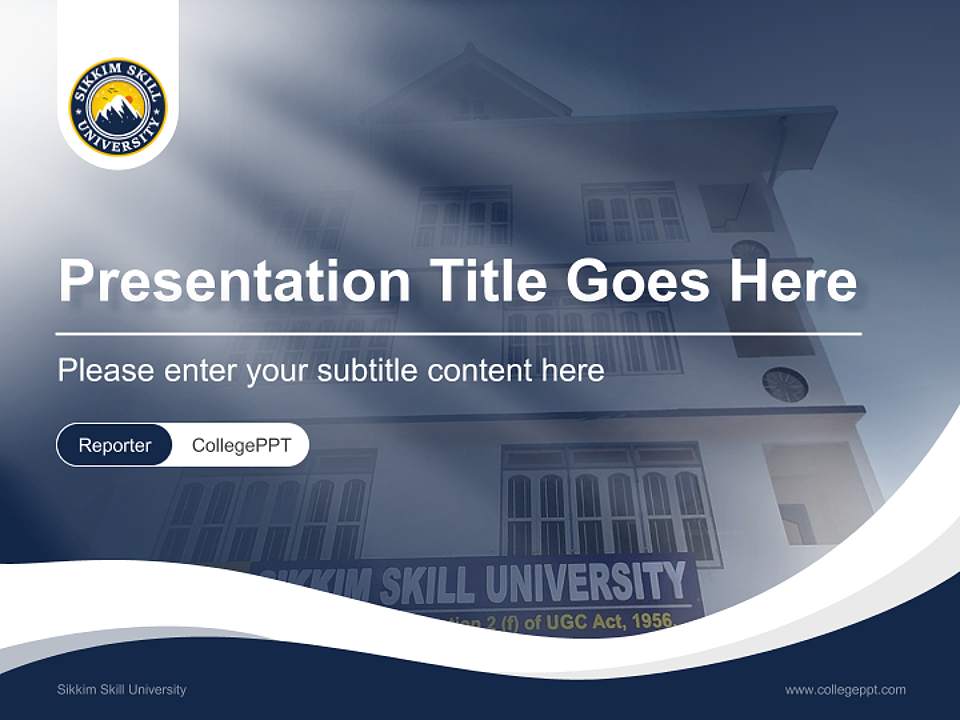 Sikkim Skill University Lecture Sharing and Networking Event PPT Template4:3 ratio PPT effect preview image4