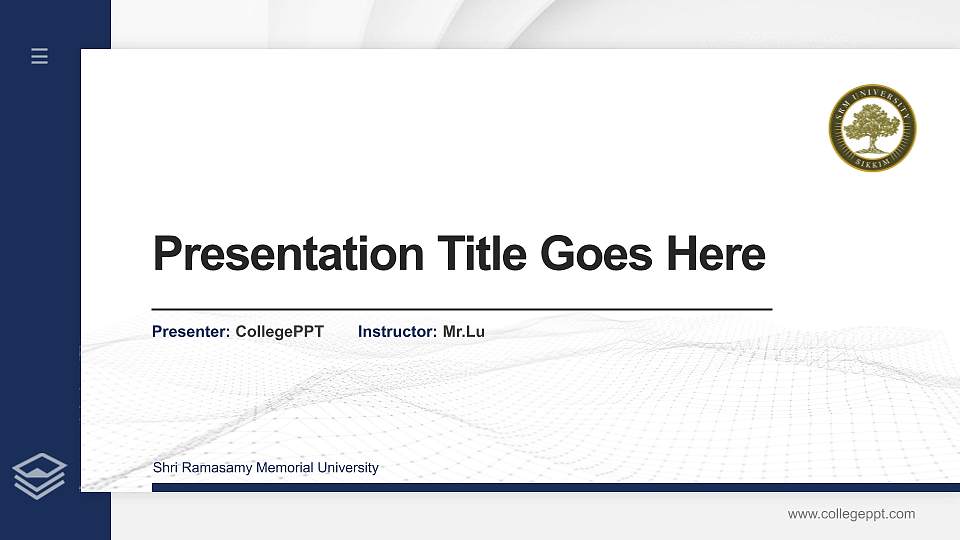 Shri Ramasamy Memorial University Thesis Proposal/Graduation Defense PPT Template16:9 ratio PPT effect preview image