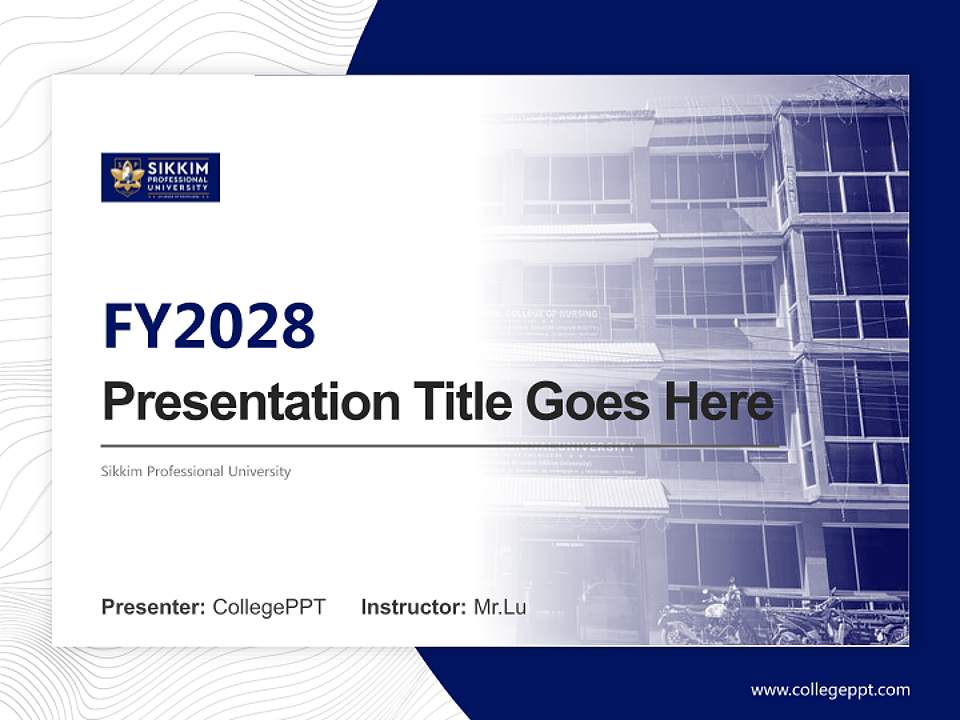 Sikkim Professional University Academic Presentation/Research Findings Report PPT Template4:3 ratio PPT effect preview image5