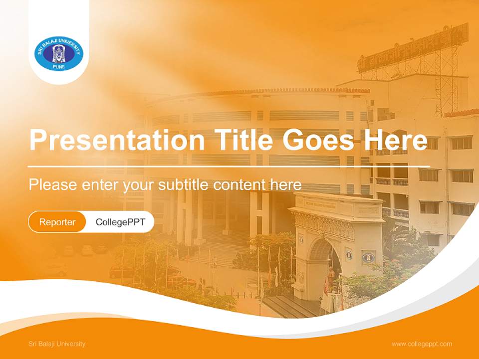 Sri Balaji University Lecture Sharing and Networking Event PPT Template4:3 ratio PPT effect preview image4