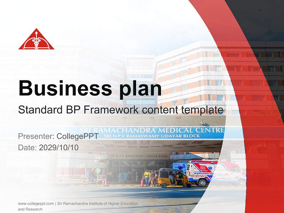 Sri Ramachandra Institute of Higher Education and Research Competition/Entrepreneurship Contest PPT Template4:3 ratio PPT effect preview image9