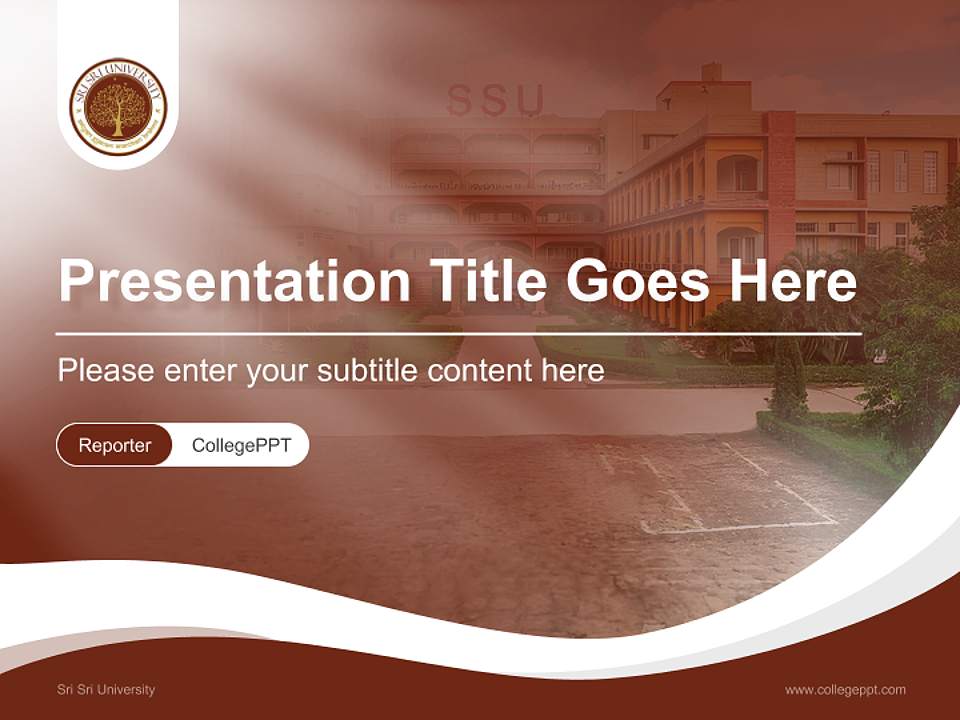 Sri Sri University Lecture Sharing and Networking Event PPT Template4:3 ratio PPT effect preview image4