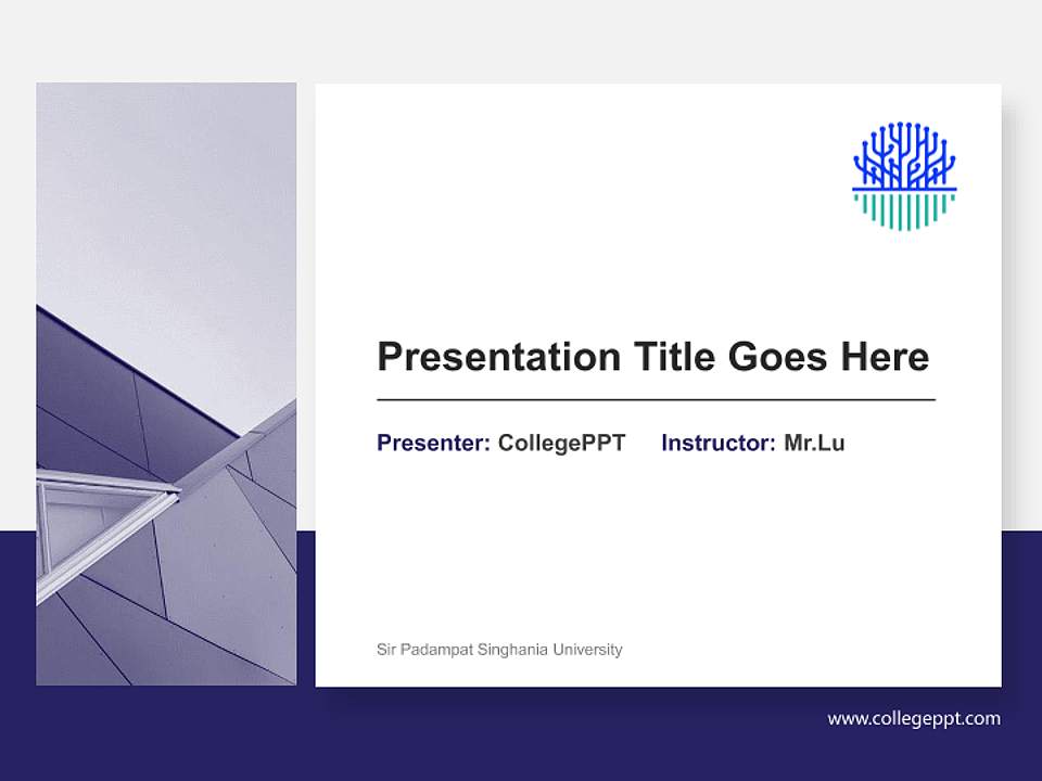 Sir Padampat Singhania University General PPT Template4:3 ratio PPT effect preview image6