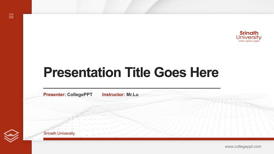 Srinath University Thesis Proposal/Graduation Defense PPT Template16:9 ratio PPT effect preview image