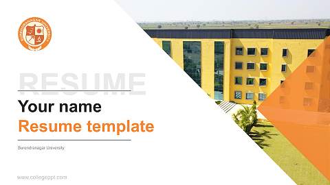Surendranagar University Resume PPT Template