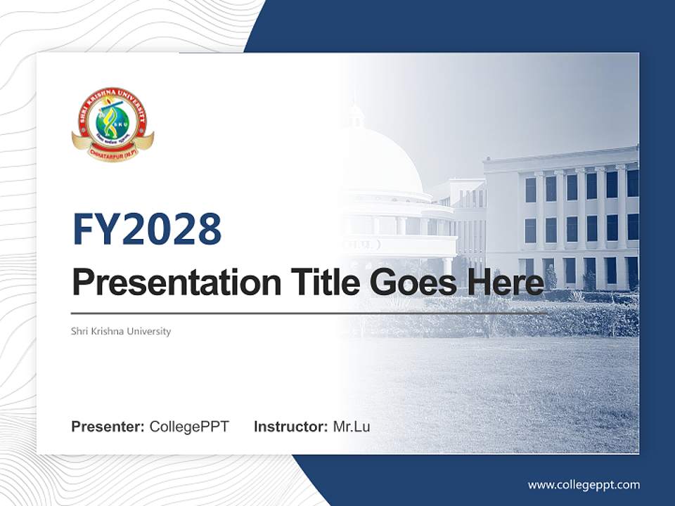 Shri Krishna University Academic Presentation/Research Findings Report PPT Template4:3 ratio PPT effect preview image5