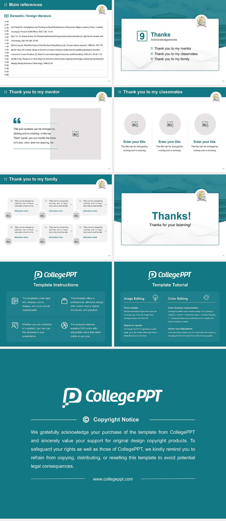 St. Joseph University Graduation Thesis Defense PPT Template4:3 ratio PPT effect preview image7