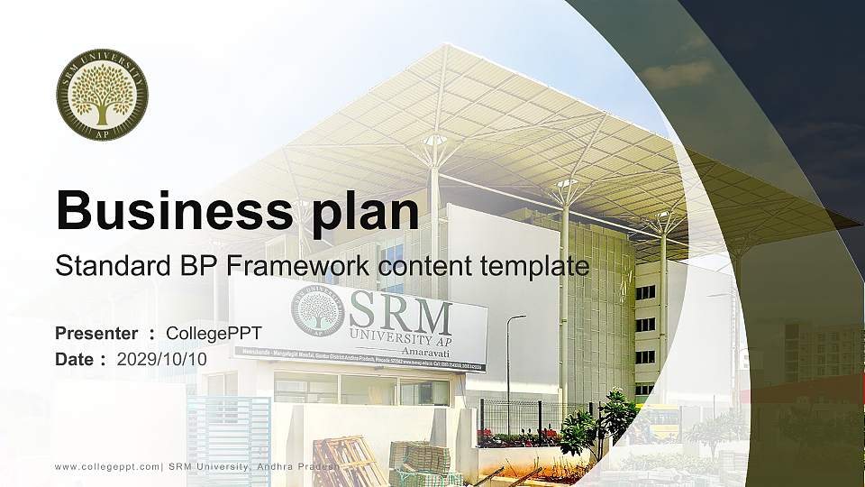 SRM University, Andhra Pradesh Competition/Entrepreneurship Contest PPT Template16:9 ratio PPT effect preview image