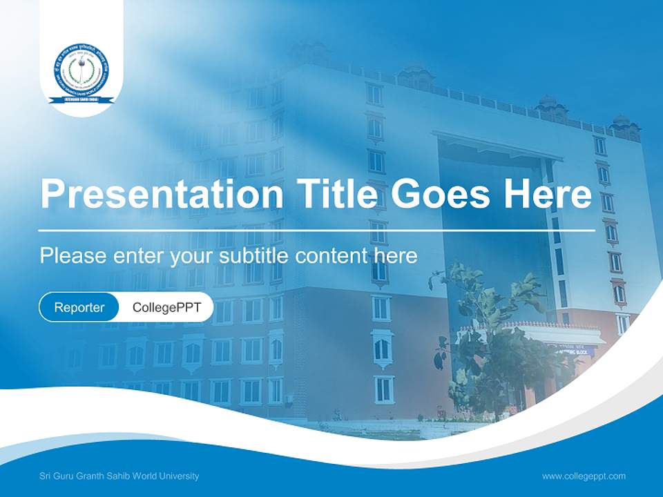 Sri Guru Granth Sahib World University Lecture Sharing and Networking Event PPT Template4:3 ratio PPT effect preview image4