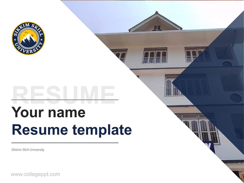 Sikkim Skill University Resume PPT Template4:3 ratio PPT effect preview image5
