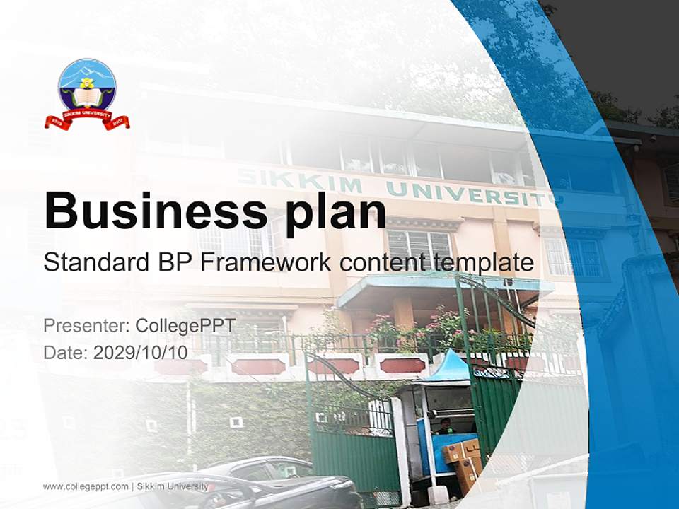 Sikkim University Competition/Entrepreneurship Contest PPT Template4:3 ratio PPT effect preview image9