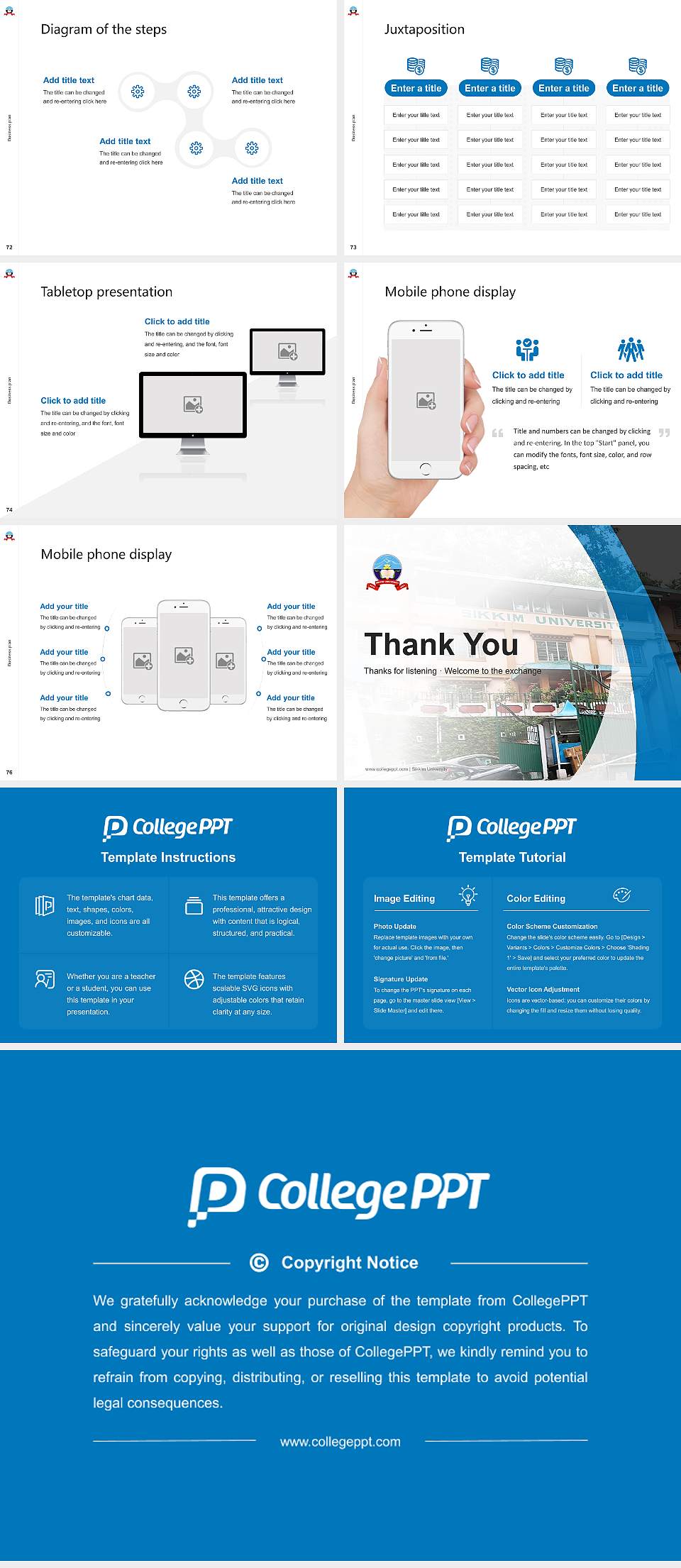 Sikkim University Competition/Entrepreneurship Contest PPT Template4:3 ratio PPT effect preview image9