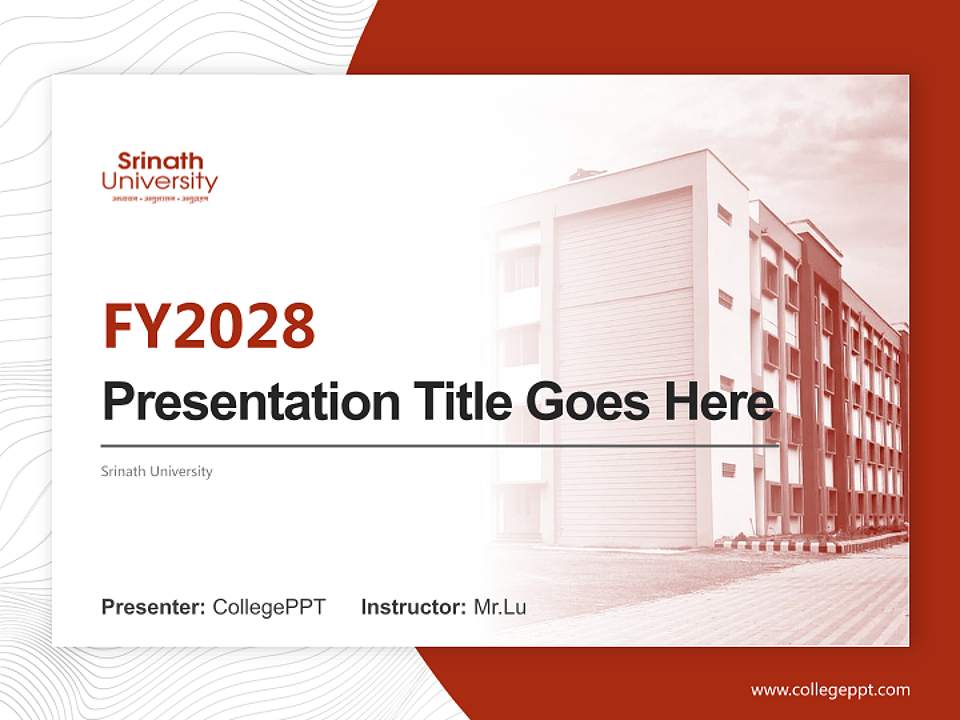 Srinath University Academic Presentation/Research Findings Report PPT Template4:3 ratio PPT effect preview image5