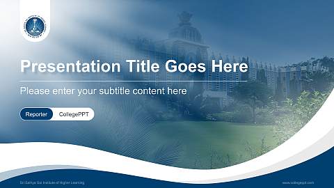 Sri Sathya Sai Institute of Higher Learning Lecture Sharing and Networking Event PPT Template