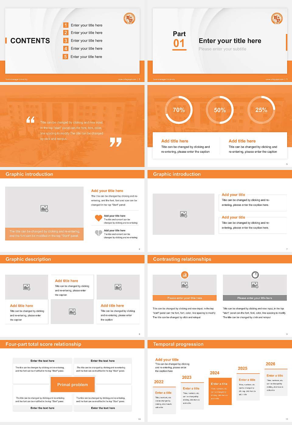 Surendranagar University Thesis Proposal/Graduation Defense PPT Template16:9 ratio PPT effect preview image2