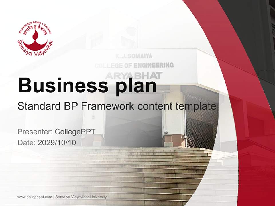 Somaiya Vidyavihar University Competition/Entrepreneurship Contest PPT Template4:3 ratio PPT effect preview image9