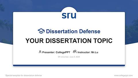 SR University Graduation Thesis Defense PPT Template