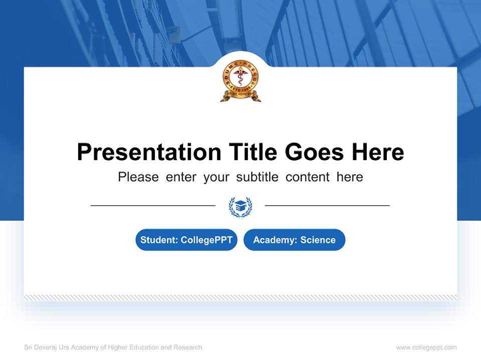 Sri Devaraj Urs Academy of Higher Education and Research National Scholarship Defense PPT Template4:3 ratio PPT effect preview image4