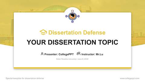 Sister Nivedita University Graduation Thesis Defense PPT Template