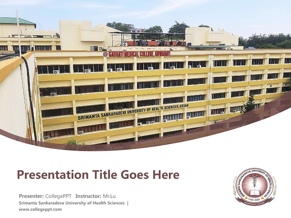 Srimanta Sankaradeva University of Health Sciences Course/Courseware Creation PPT Template4:3 ratio PPT effect preview image5