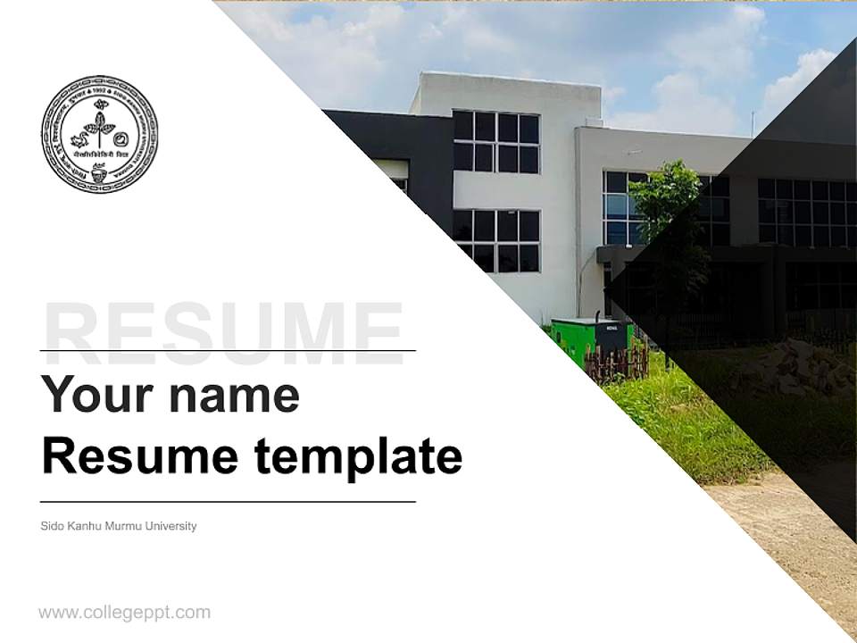Sido Kanhu Murmu University Resume PPT Template4:3 ratio PPT effect preview image5