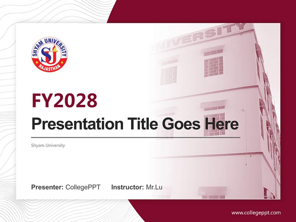 Shyam University Academic Presentation/Research Findings Report PPT Template4:3 ratio PPT effect preview image5