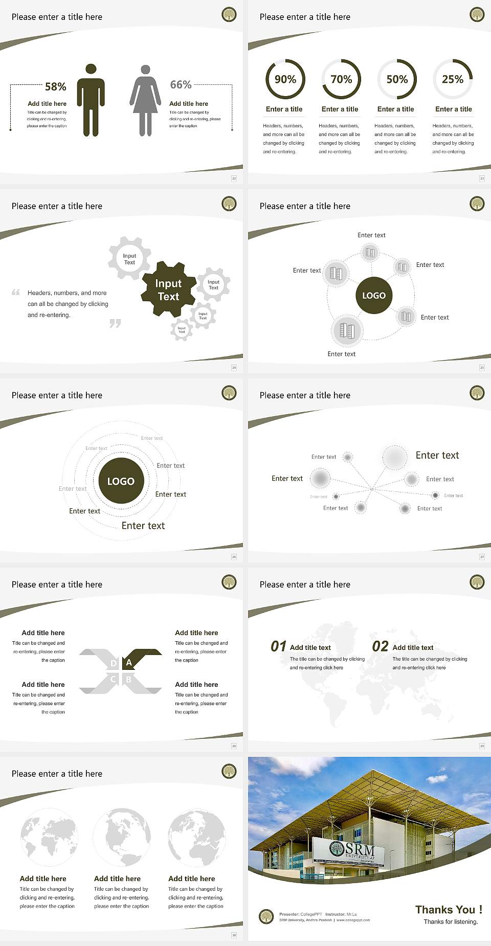 SRM University, Andhra Pradesh Course/Courseware Creation PPT Template4:3 ratio PPT effect preview image4