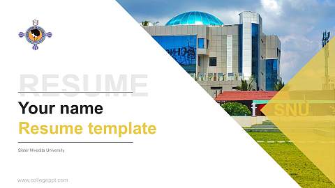 Sister Nivedita University Resume PPT Template