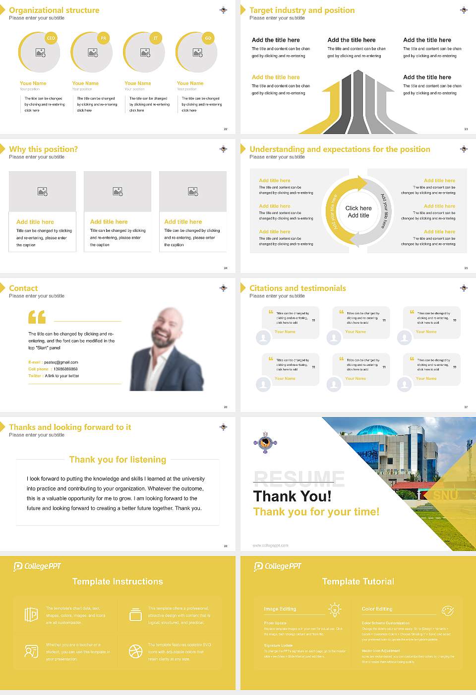 Sister Nivedita University Resume PPT Template16:9 ratio PPT effect preview image4