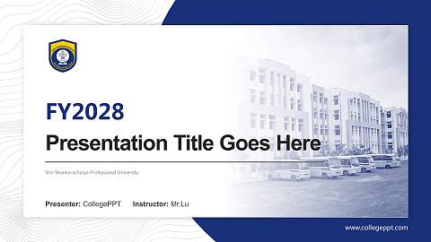 Shri Shankaracharya Professional University Academic Presentation/Research Findings Report PPT Template