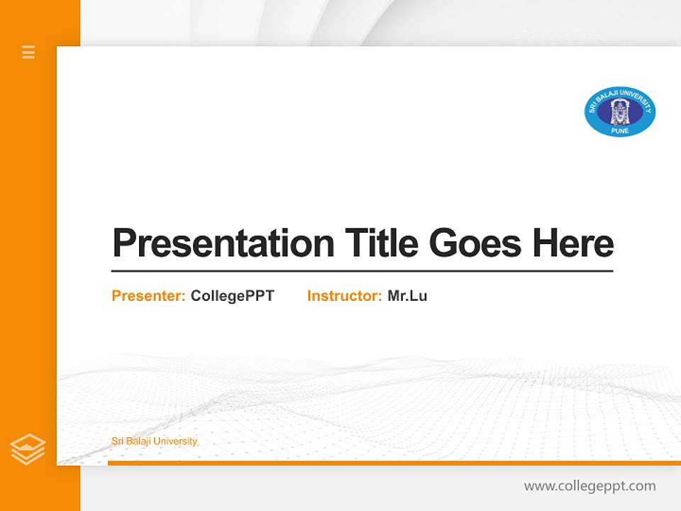 Sri Balaji University Thesis Proposal/Graduation Defense PPT Template4:3 ratio PPT effect preview image5