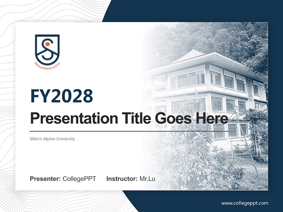Sikkim Alpine University Academic Presentation/Research Findings Report PPT Template4:3 ratio PPT effect preview image5