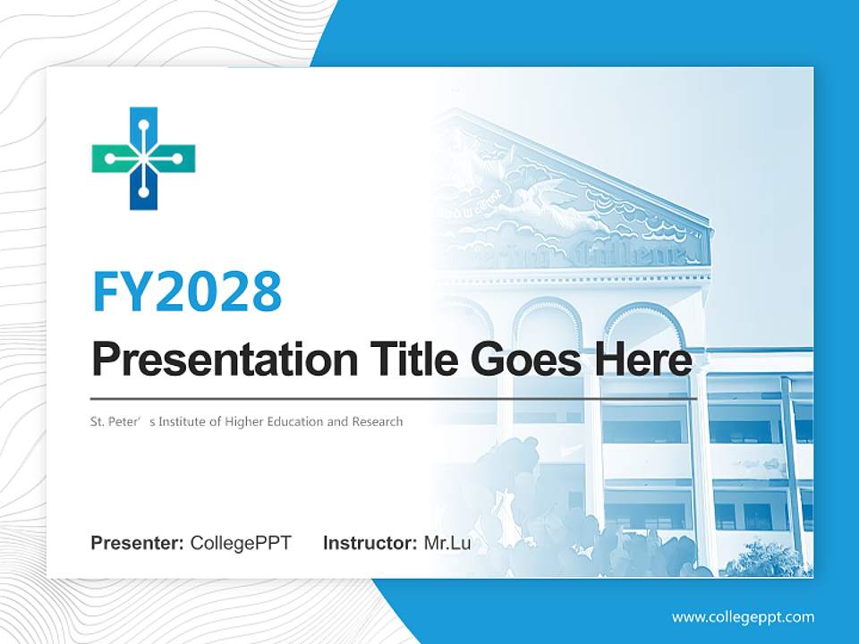 St. Peter’s Institute of Higher Education and Research Academic Presentation/Research Findings Report PPT Template4:3 ratio PPT effect preview image5