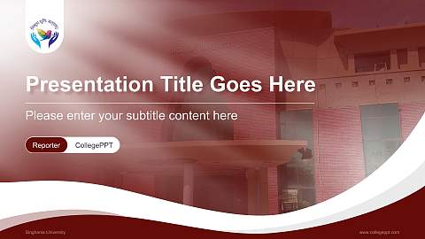 Singhania University Lecture Sharing and Networking Event PPT Template