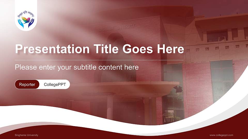 Singhania University Lecture Sharing and Networking Event PPT Template16:9 ratio PPT effect preview image