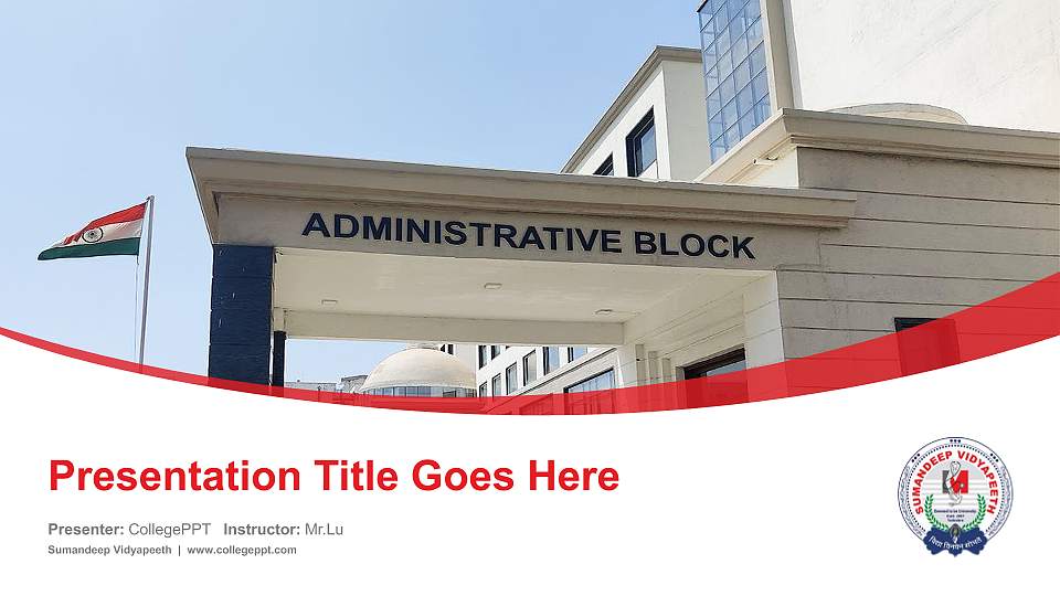 Sumandeep Vidyapeeth Course/Courseware Creation PPT Template16:9 ratio PPT effect preview image