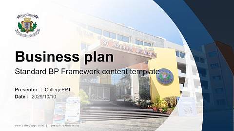 St. Joseph ‘s University Competition/Entrepreneurship Contest PPT Template