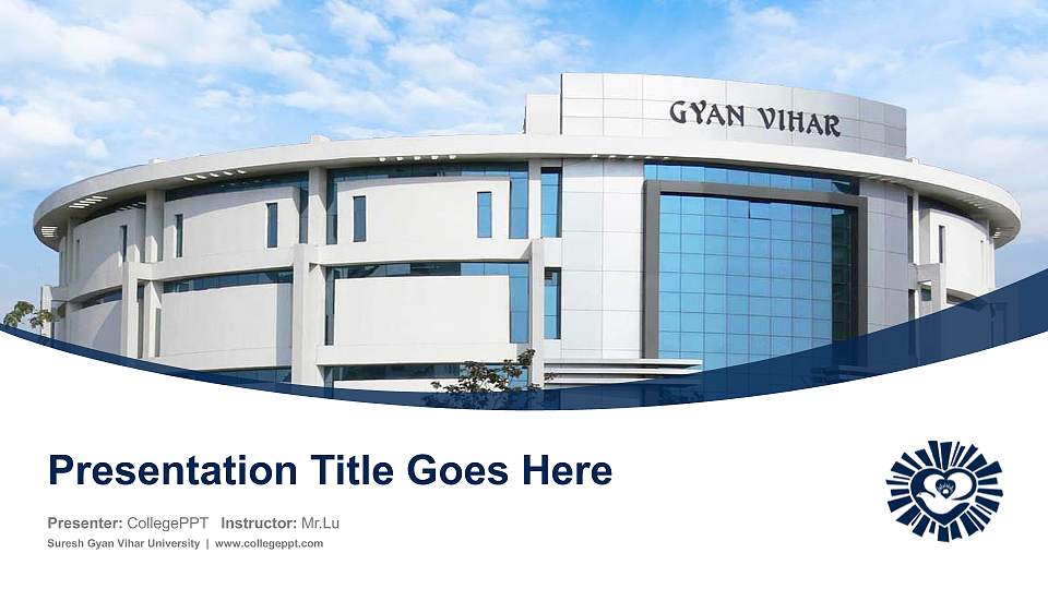 Suresh Gyan Vihar University Course/Courseware Creation PPT Template16:9 ratio PPT effect preview image