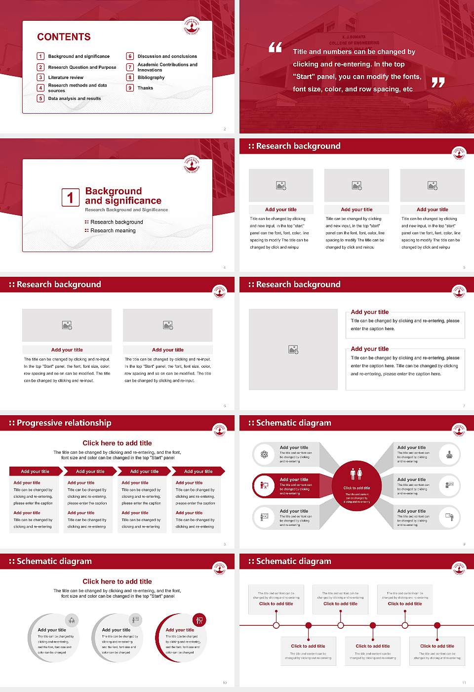 Somaiya Vidyavihar University Graduation Thesis Defense PPT Template16:9 ratio PPT effect preview image2