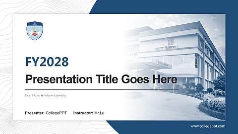 Swami Rama Himalayan University Academic Presentation/Research Findings Report PPT Template